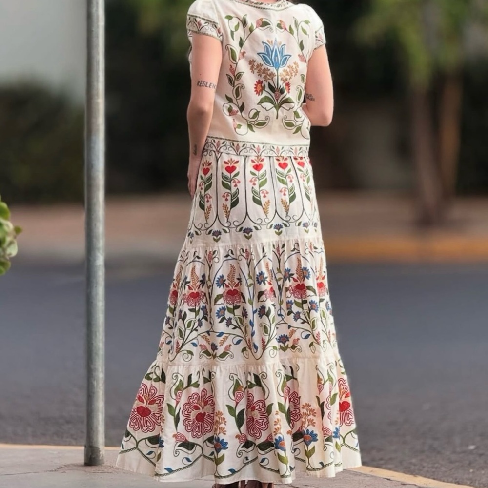 FARM Rio Multicolor Embroidered Maxi Dress - Picture 6 of 8